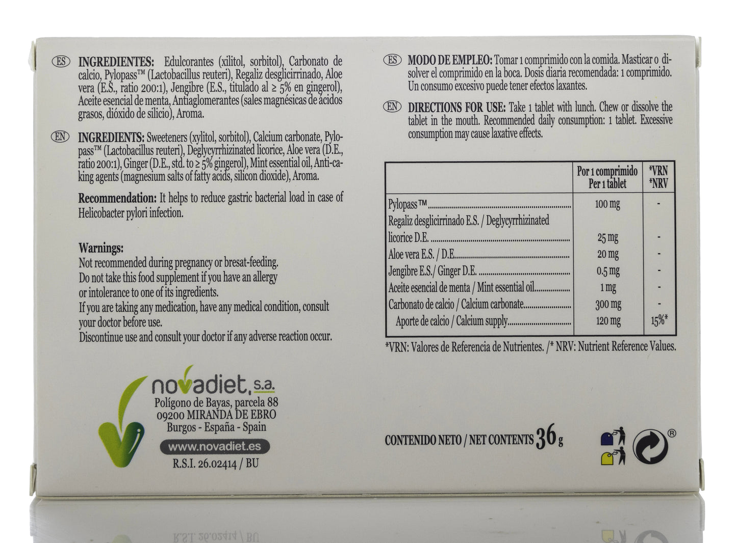 Novadiet Pilogastril 30 Chewable Tablets