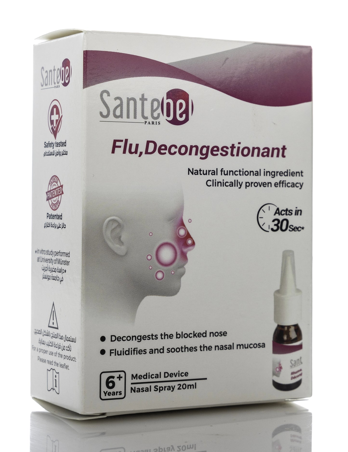 Santebel Flu Decongestionant Nasal Spray 20Ml