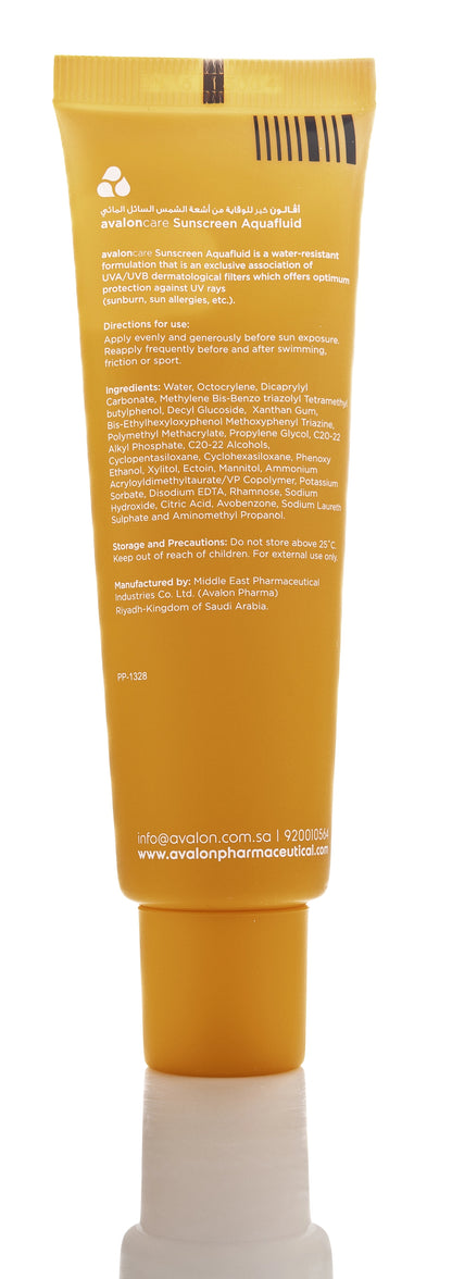 Avalon care Sunscren Spf50 Aqua Fluid 50 Ml
