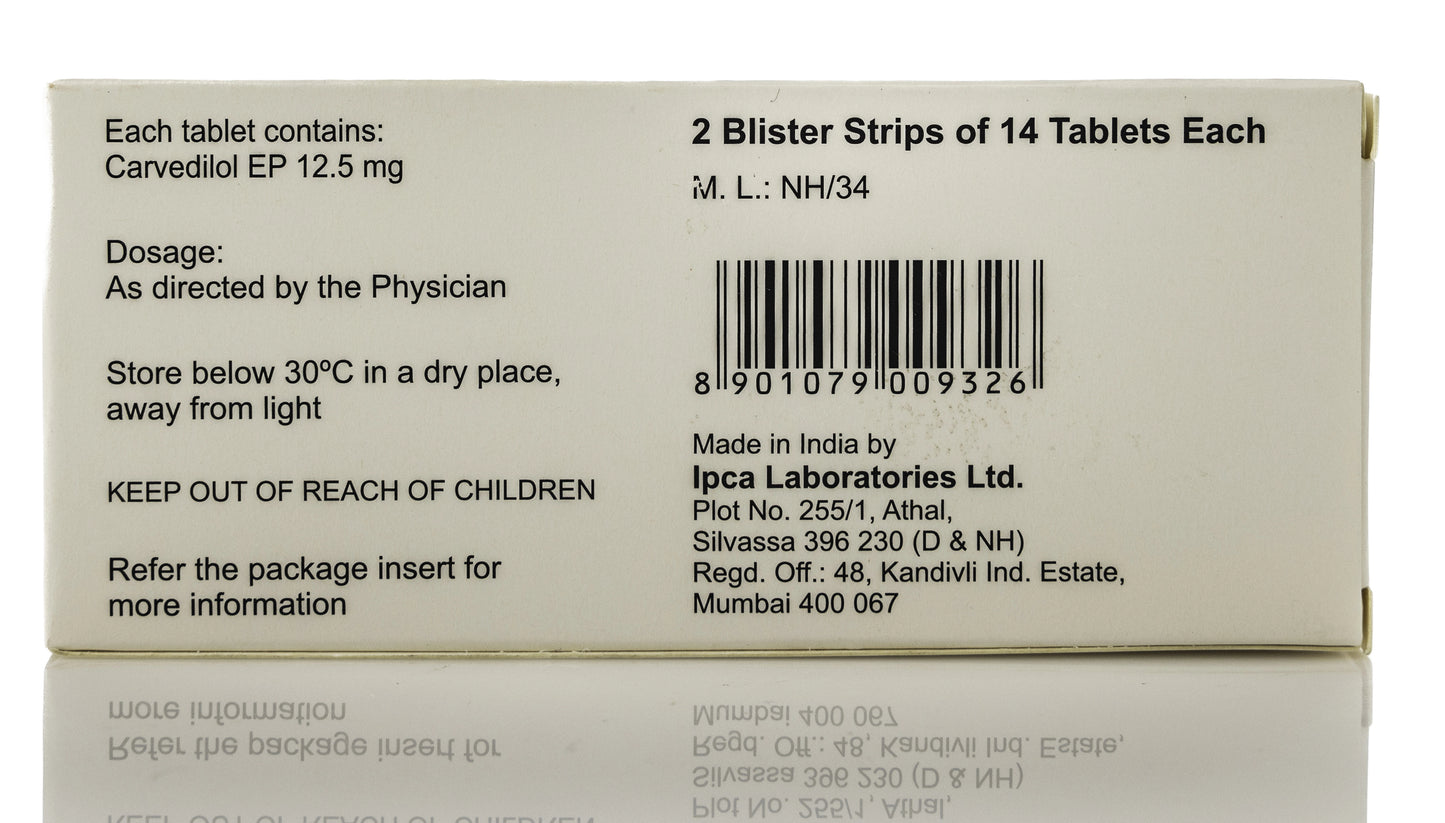 Cardoz 12.5Mg 28Tablets