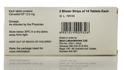 Cardoz 12.5Mg 28Tablets