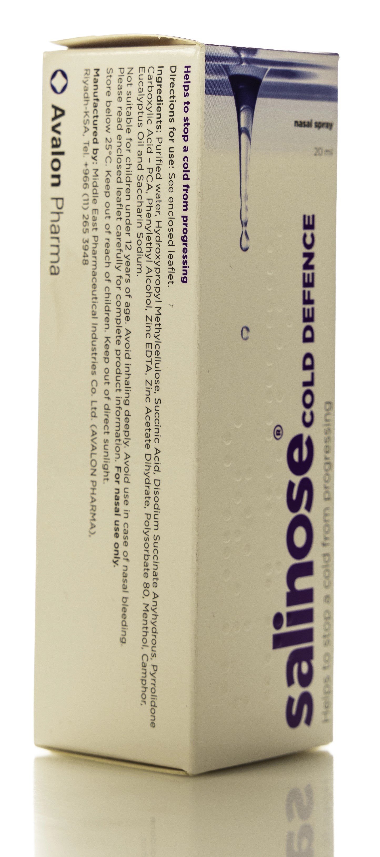 Avalon Salinose Cold Defence Spray 20Ml