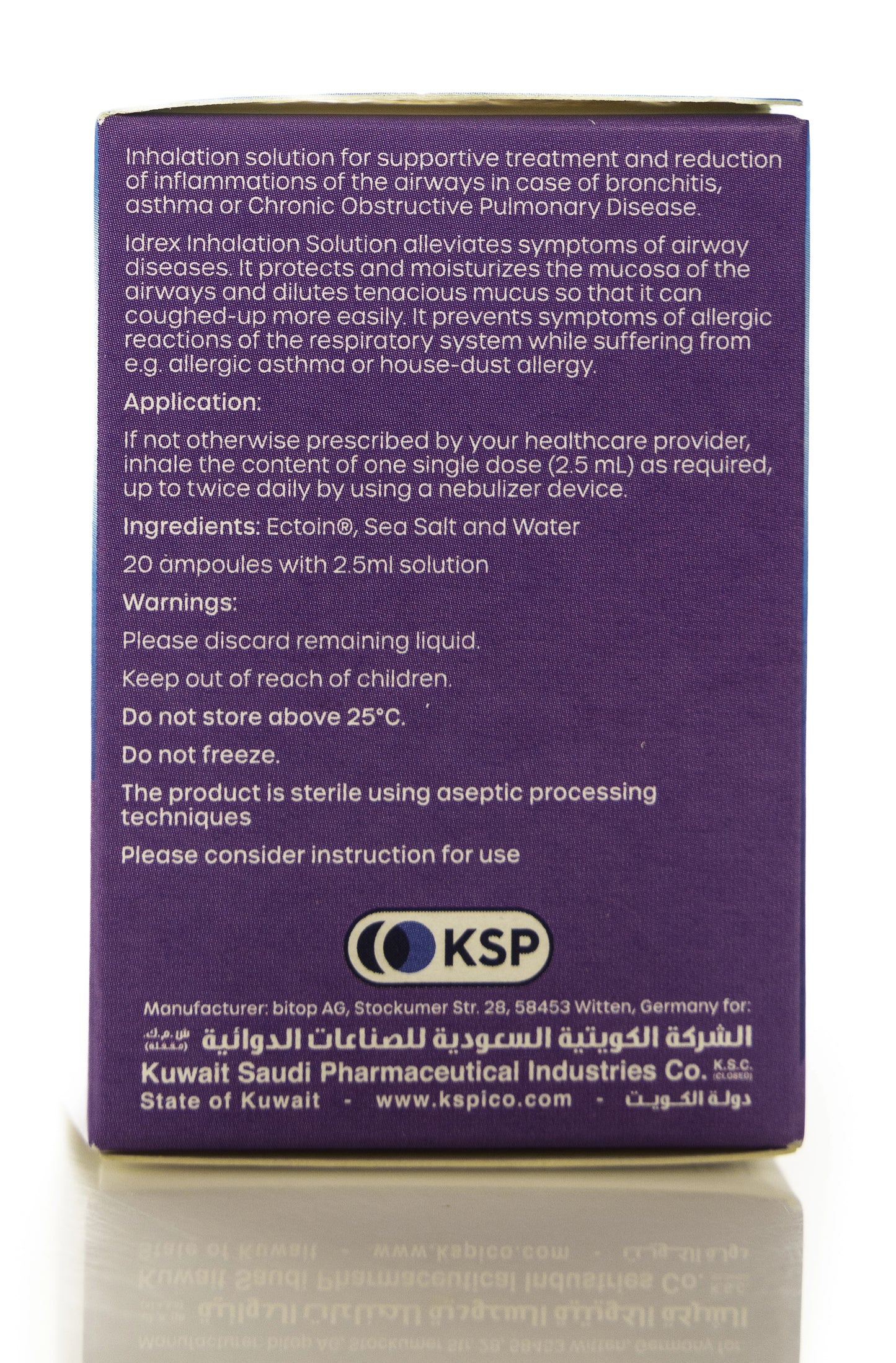 Idrex Inhalation Solution 20X2.5Ml