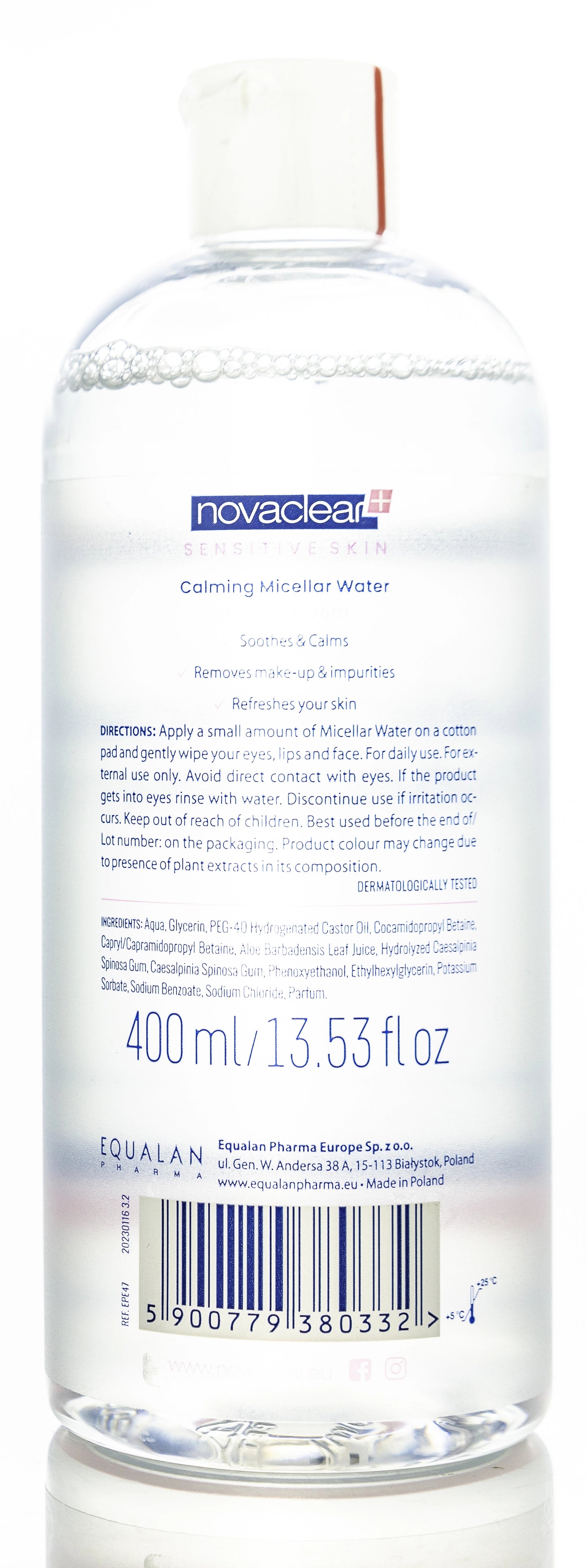Novaclear Micellar Water[Aloevera] 400 Ml