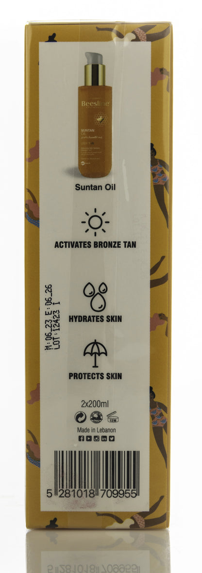 Beesline Sun Tan Oil Deep Tan 200 Ml 1+1 Offer Pack