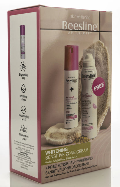 Beesline Whitening Sensitive Zone Cream 50 Ml+ Sensifresh Whitening Sensitive Zone Deodorant 150 Ml Offer Pack