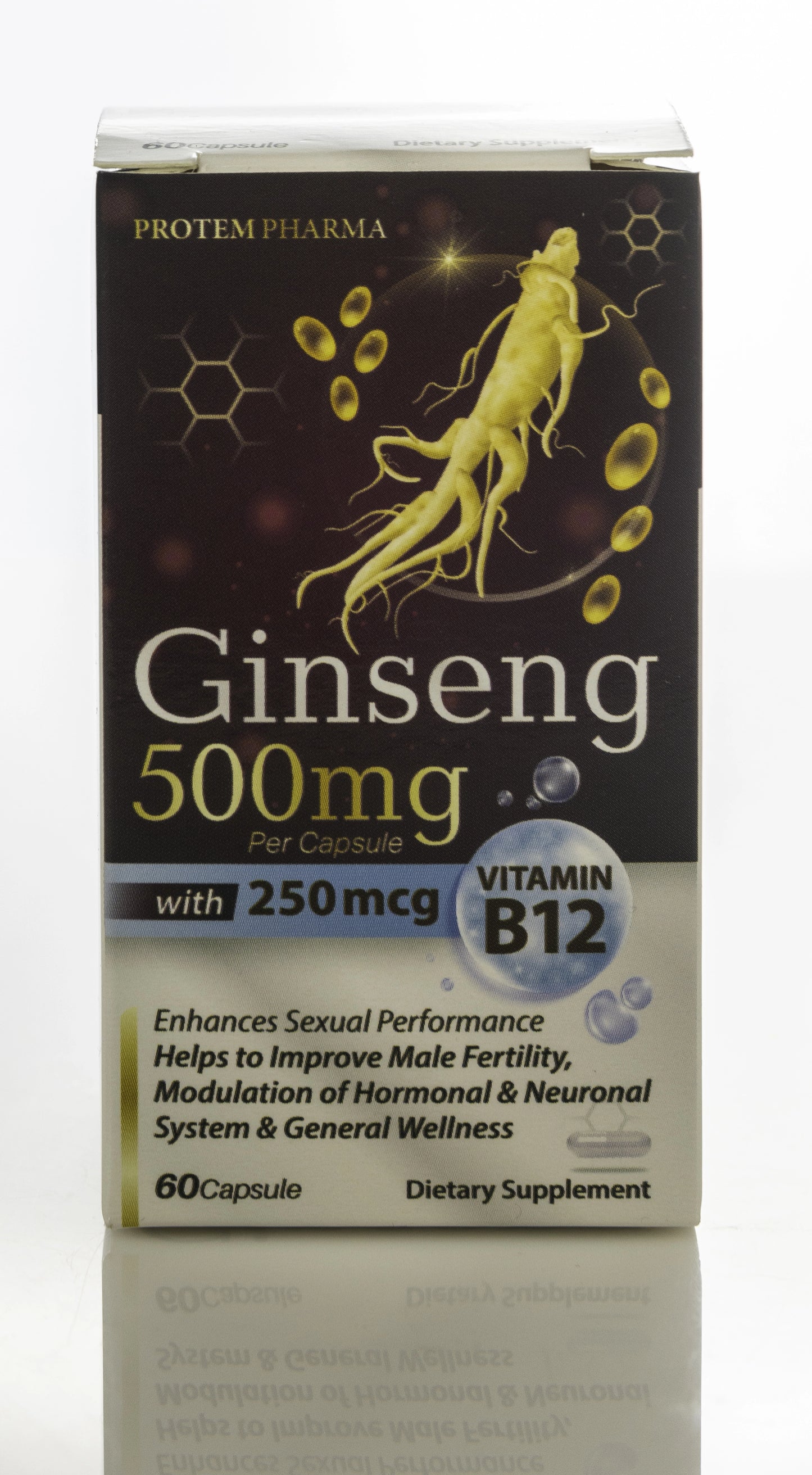 Ginseng 500mg+Vitamin B12 250Mcg 60 Capsule