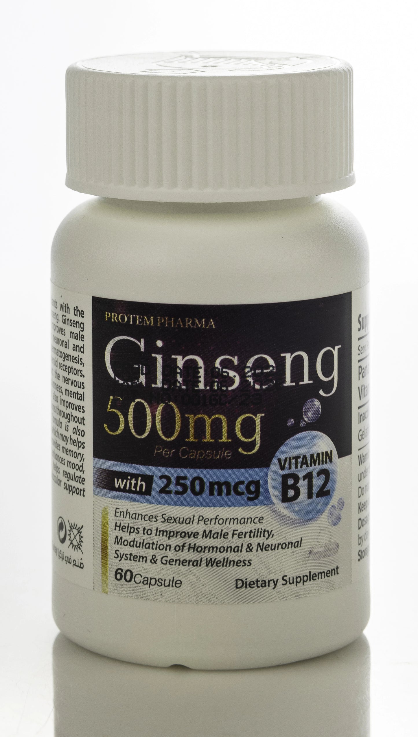 Ginseng 500mg+Vitamin B12 250Mcg 60 Capsule