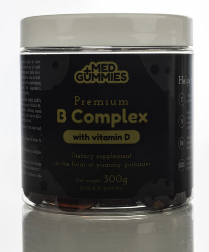 Med+ Gummies Premium B-Complex + Vitamin D 60 Gummies