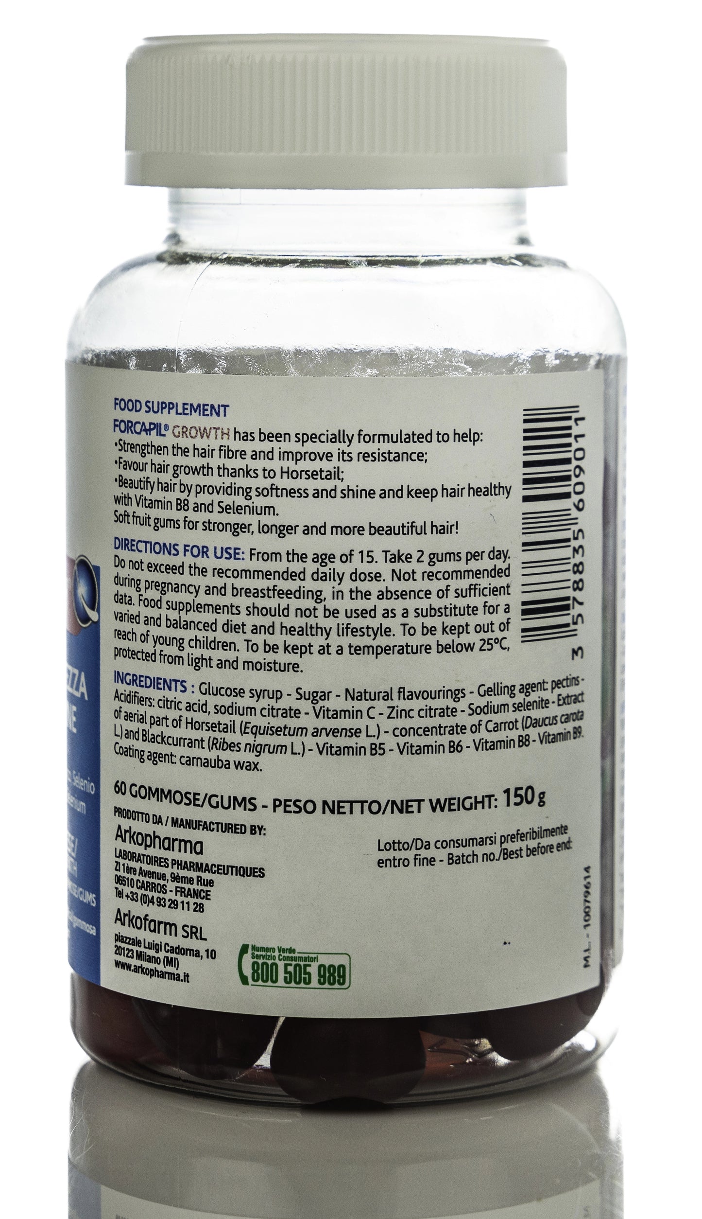 Arkopharma Forcapil Growth Hair & Nails 60 Gummies