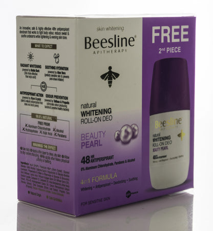 Beesline 48 Hours Whitening Roll On Deo Beauty Pearl 50 Ml 1+1 Offer Pack