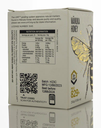 1839 Triple Churned Manuka Honey UMF 20+ MGO 829+ 250g
