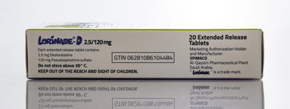 Lorinase-D 2.5/120Mg 20 Tablets