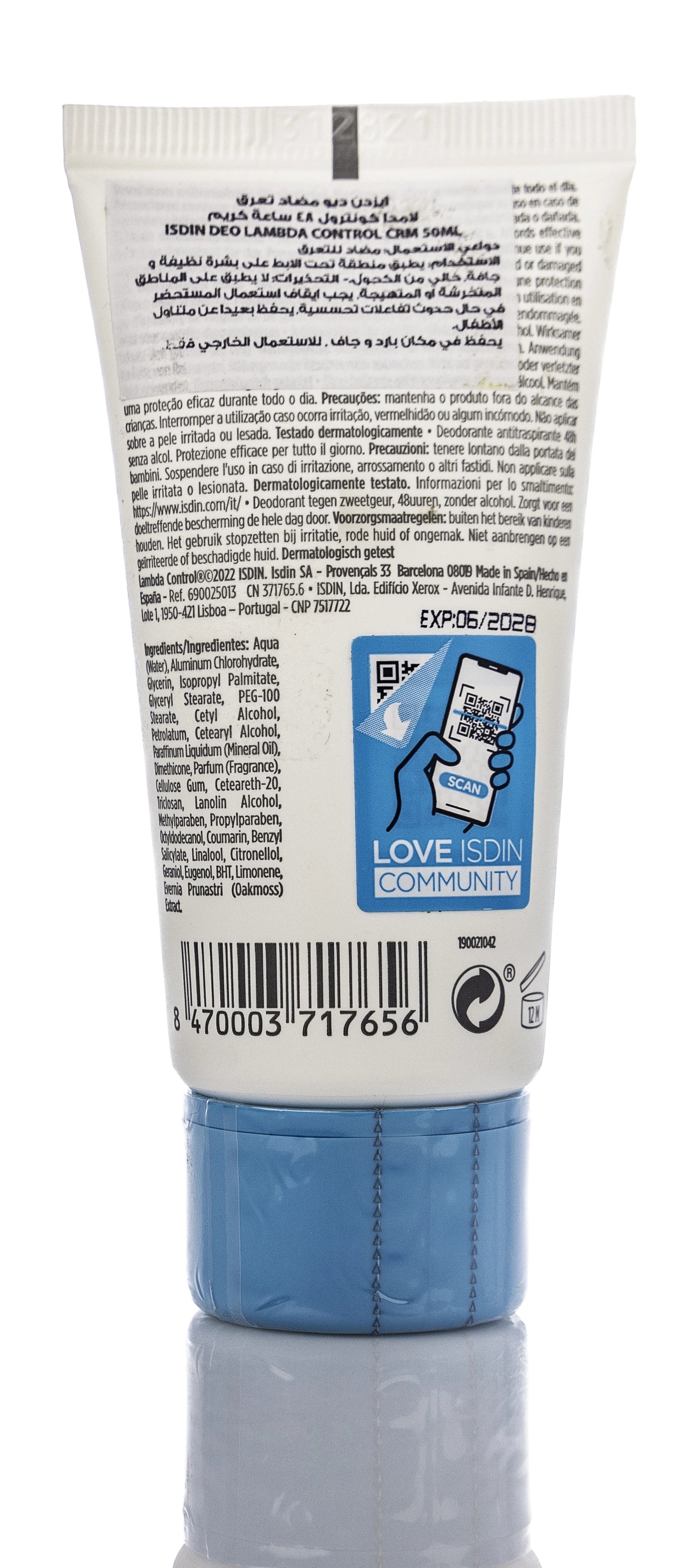 Isdin Lambda Control Deodorant Cream 50 Ml