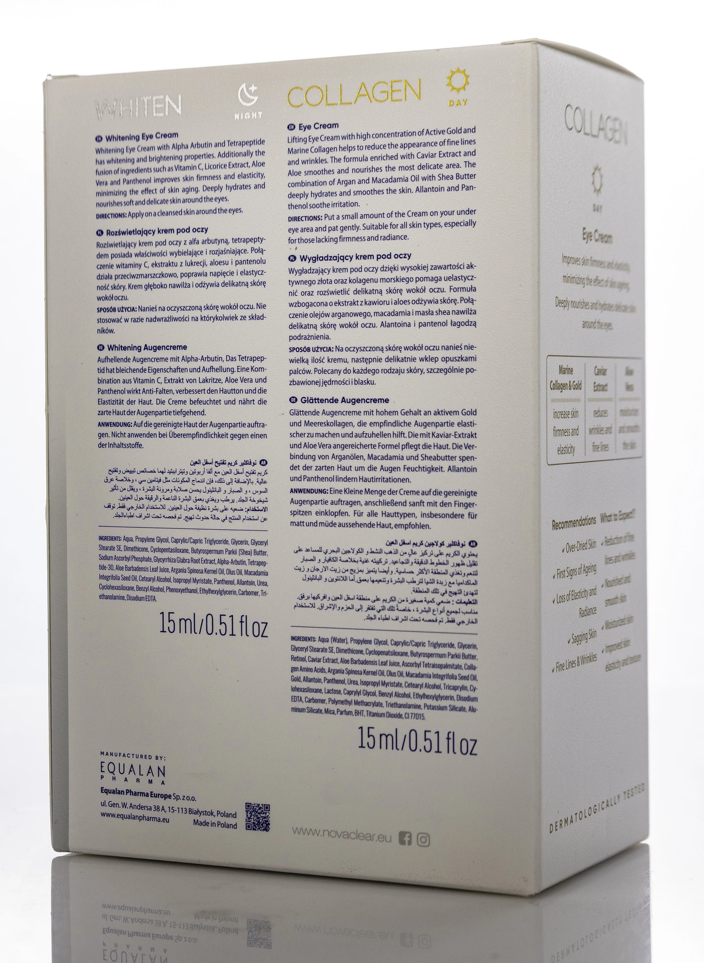 Novaclear  Eyecare[Collagen and White Eye Cream] Kit Offer