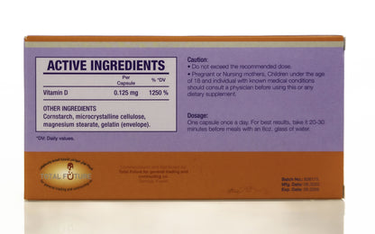 Total D-Forte Vitamin-D3 5000IU 28 Capsules