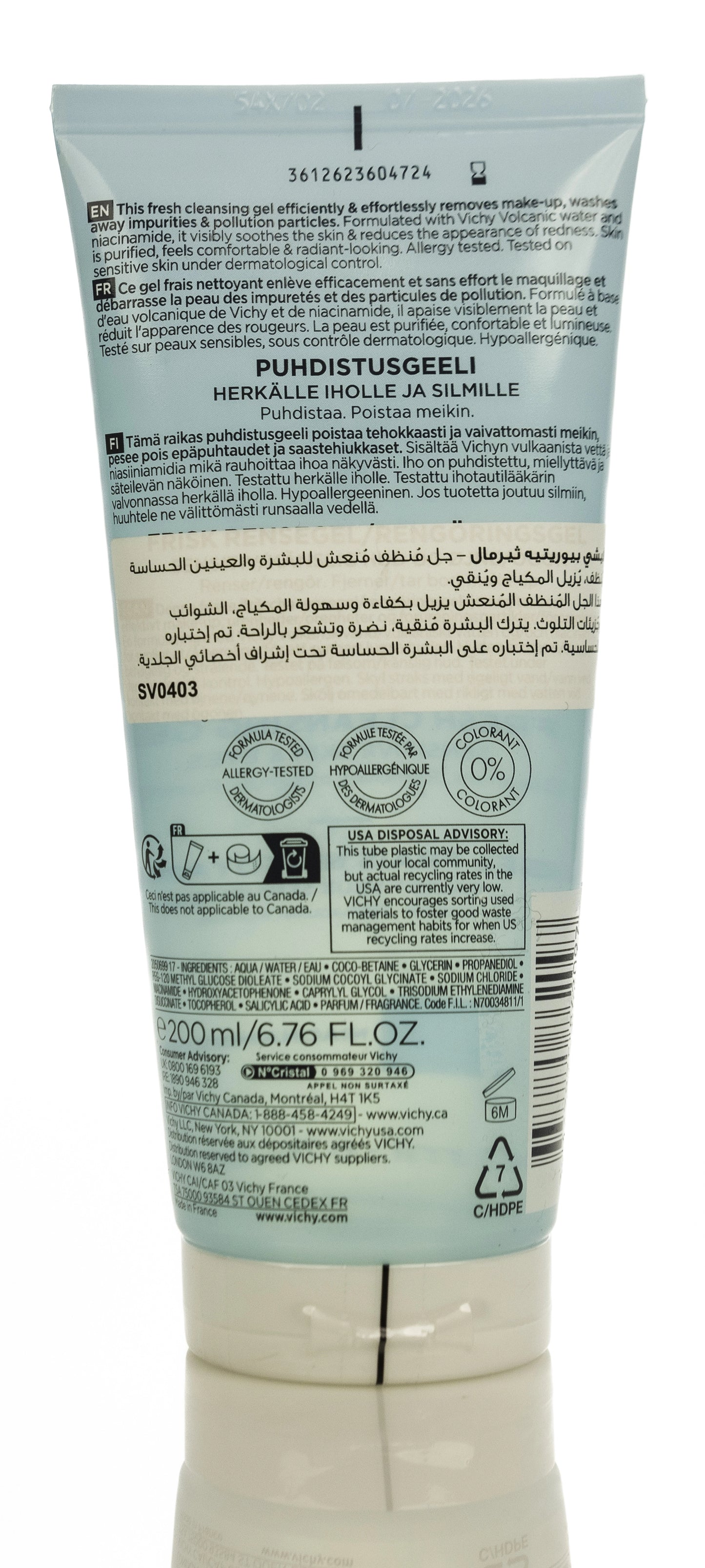 Vichy Purete Thermale B3 Cleansing Gel 200 ml