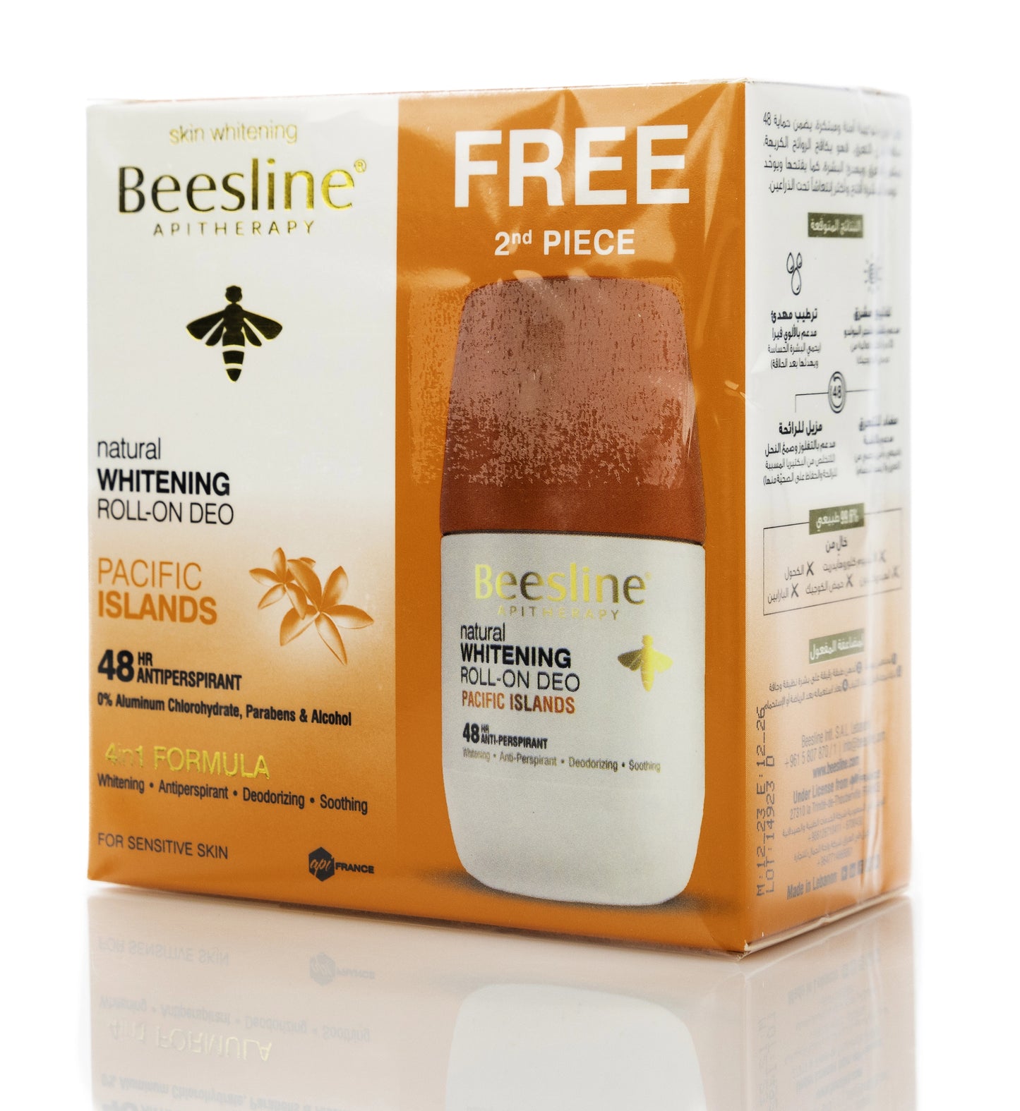 Beesline 48 Hours Whitening Roll On Deo Pacific Islands 50 Ml 1+1 Offer Pack