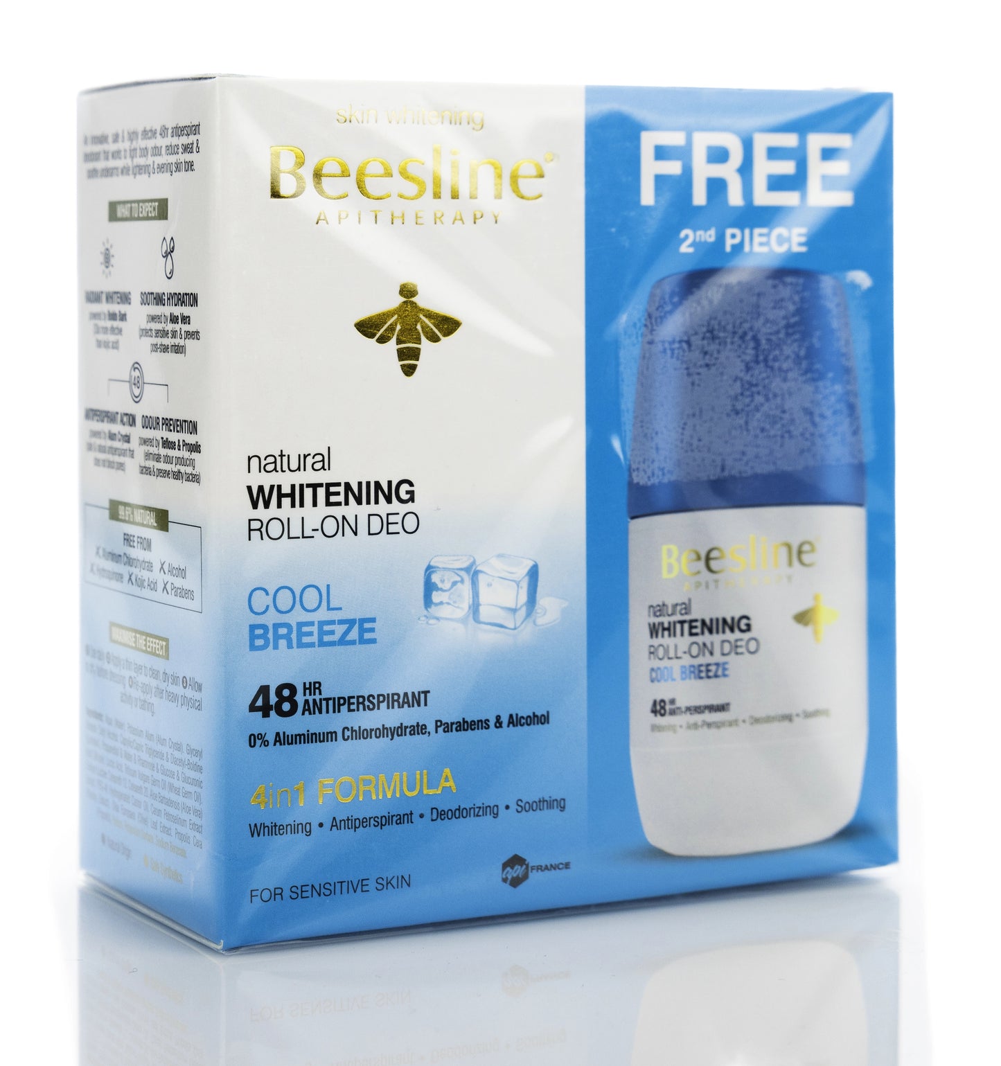 Beesline 48 Hours Whitening Roll On Deo Cool Breeze 50 Ml 1+1 Offer Pack