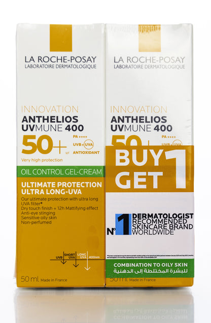 La Roche-Posay  Anthelios Uvmune 400 Oil Control Gel Cream 1+1 Offer