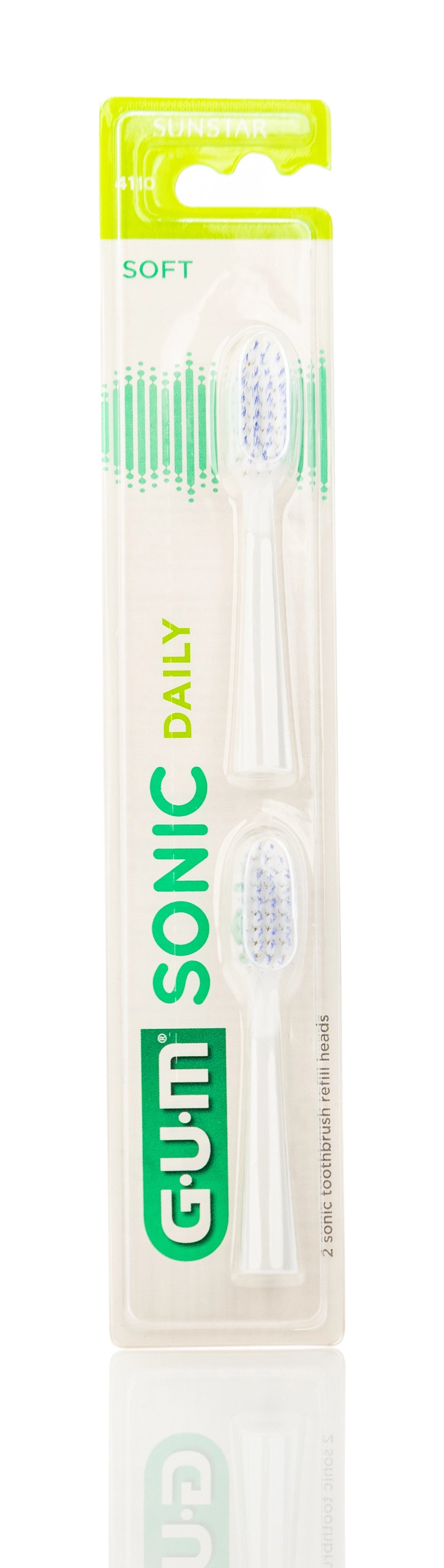 Gum Sonic Daily Toothbrush Refill Heads-White [4110]
