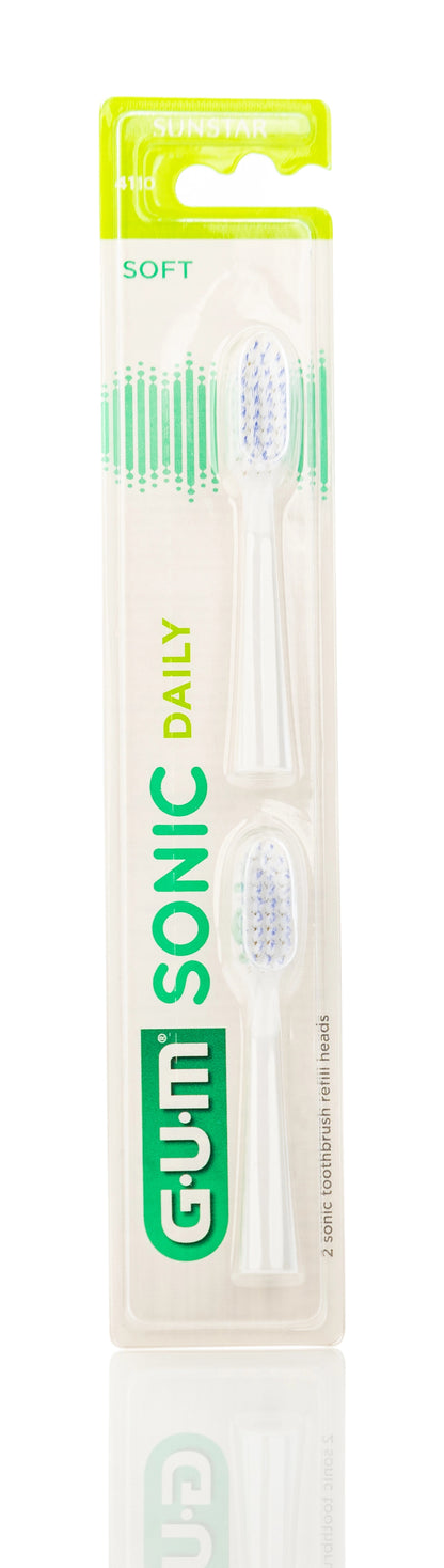 Gum Sonic Daily Toothbrush Refill Heads-White [4110]