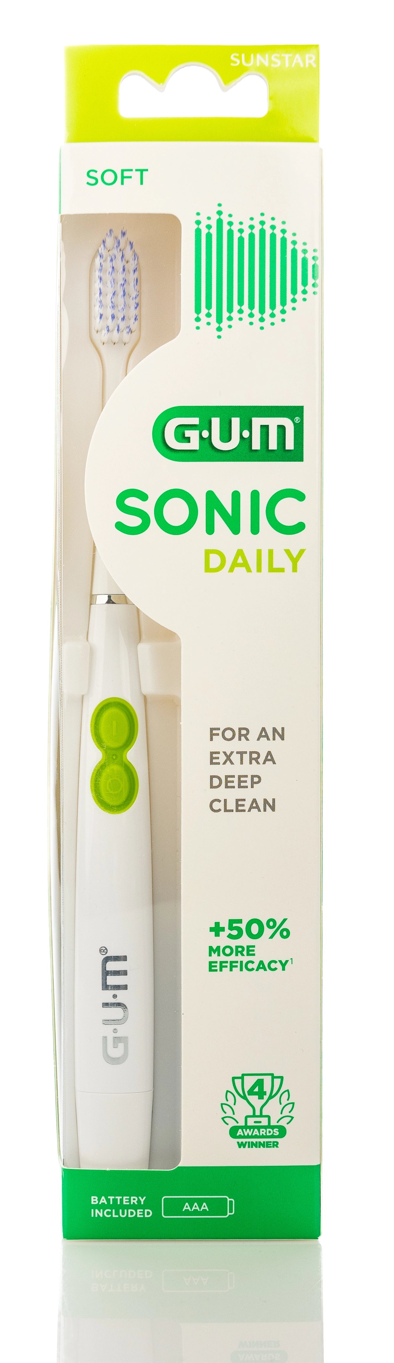 Gum Sonic Daily Battery Toothbrush-Soft& White [4100]