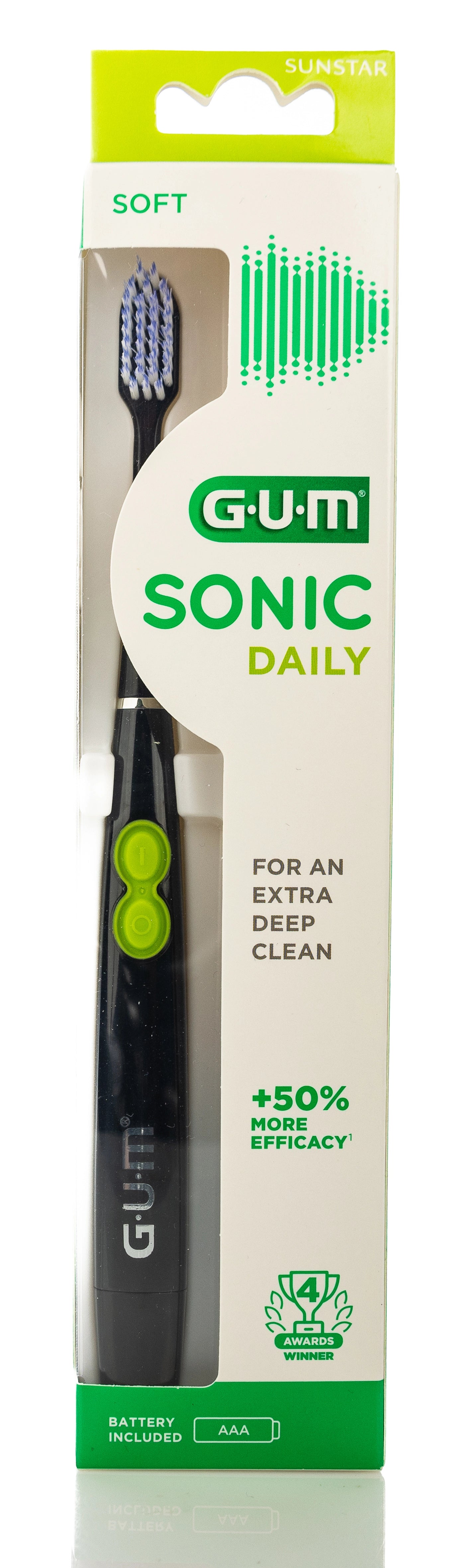 Gum Sonic Daily Battery Toothbrush-Soft&Black [4100]