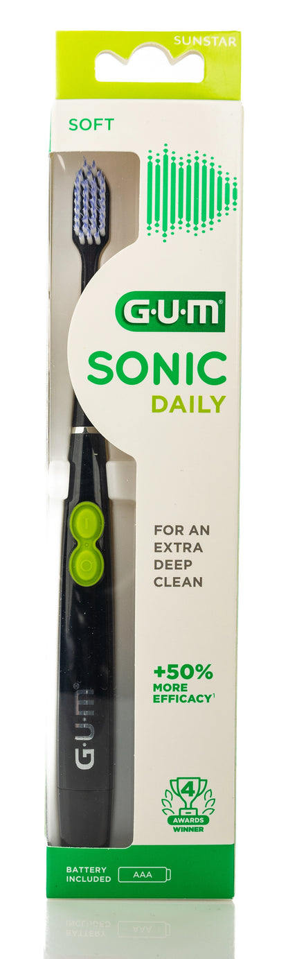 Gum Sonic Daily Battery Toothbrush-Soft&Black [4100]