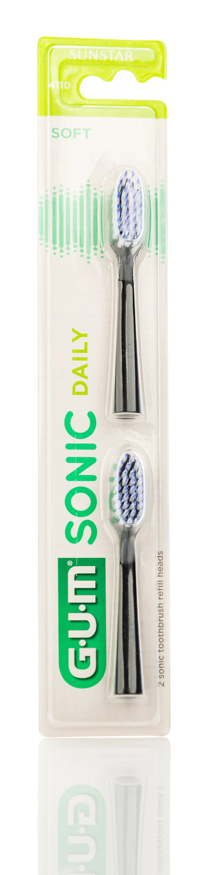 Gum Sonic Daily Toothbrush Refill Heads-Black [4110]