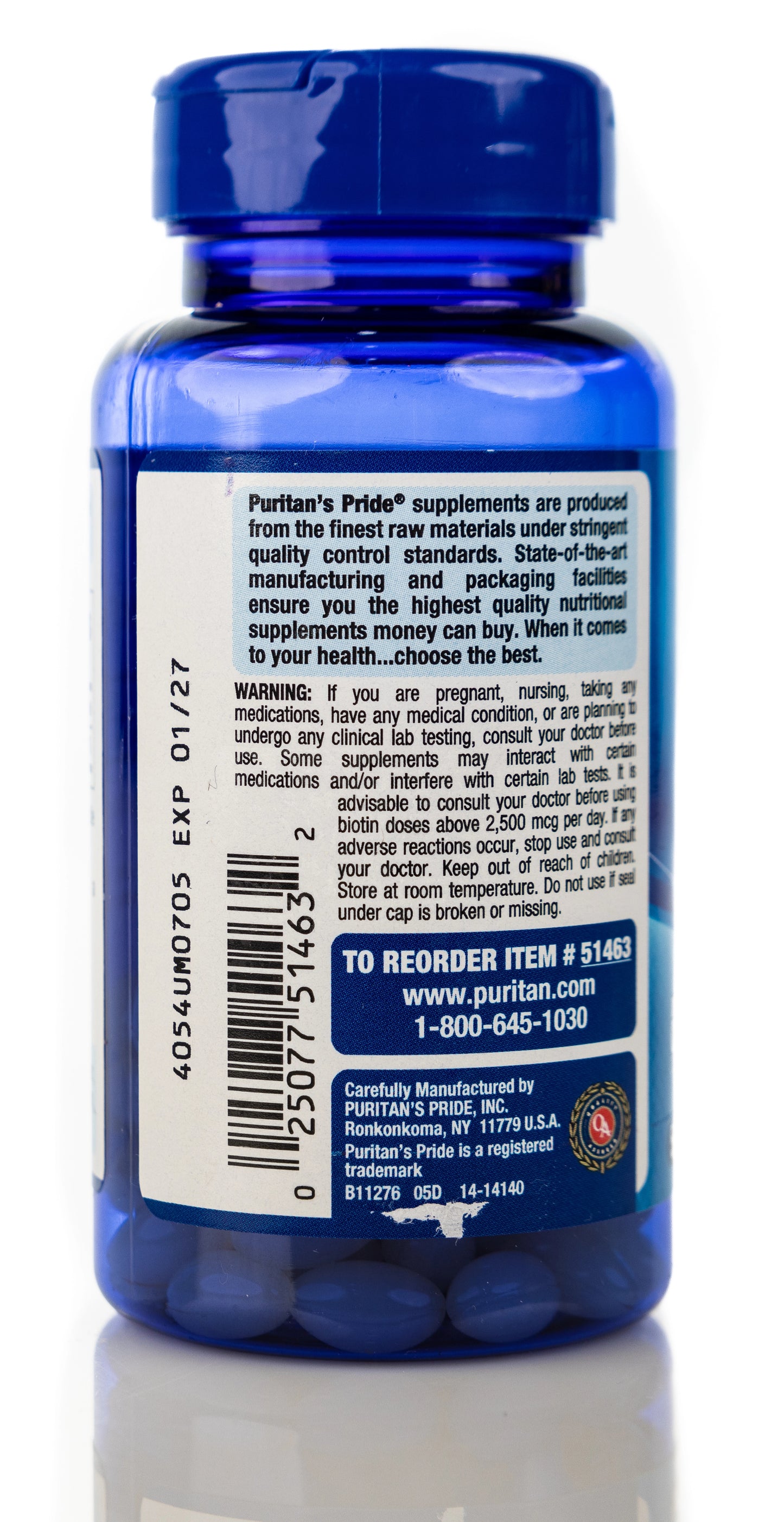 Puritan's Pride Biotin 10000 mcg 50 Softgels