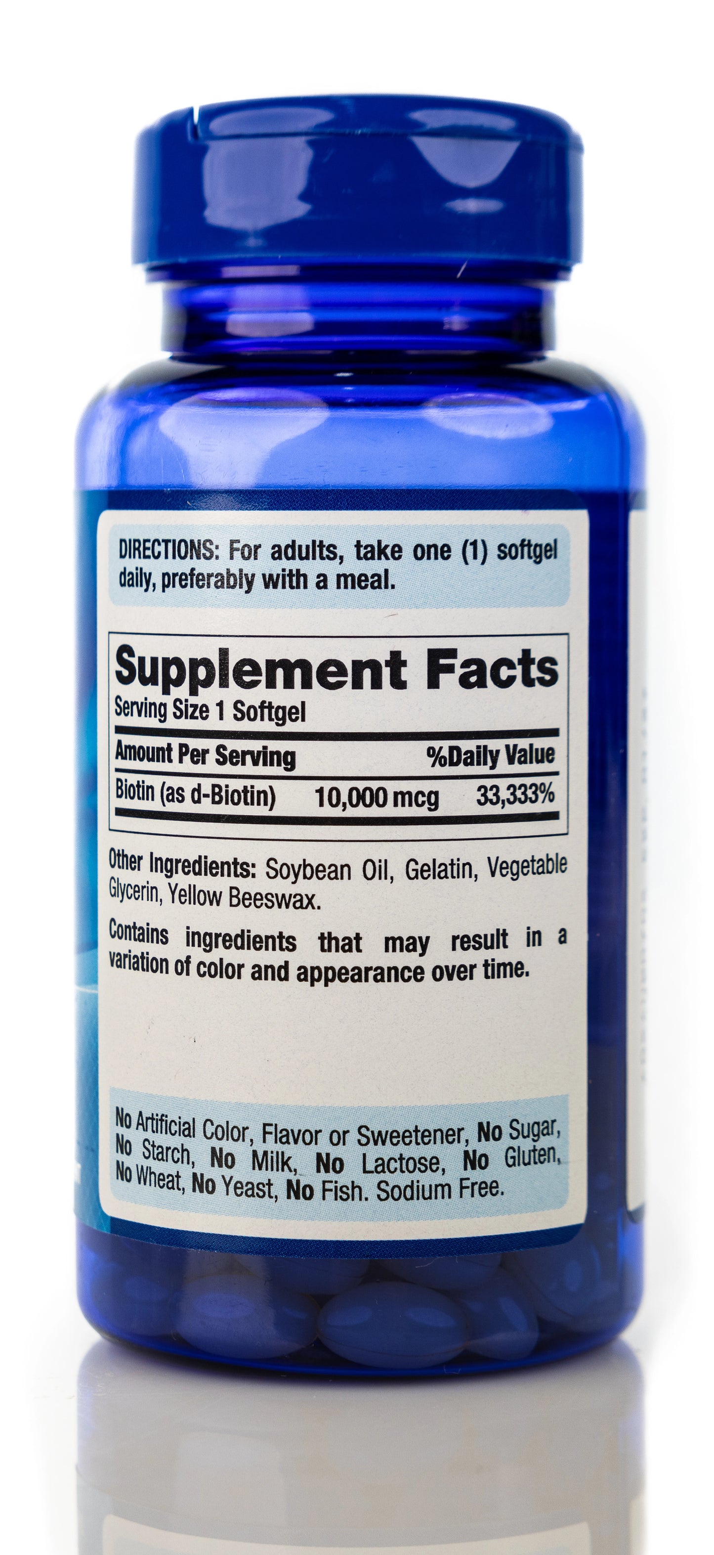 Puritan's Pride Biotin 10000 mcg 50 Softgels