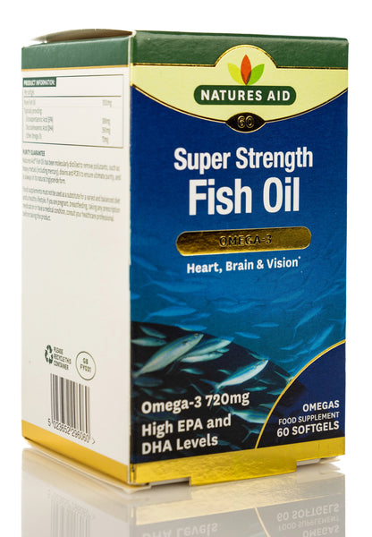 Natures Aid Super Strength Fish Oil Omega-3 720mg 60Softgel