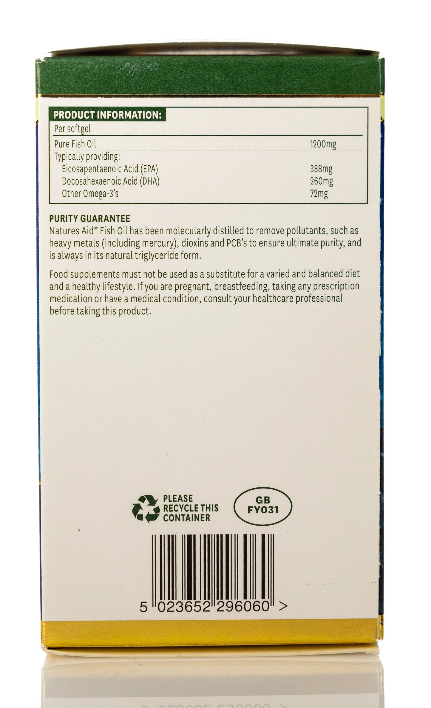 Natures Aid Super Strength Fish Oil Omega-3 720mg 60Softgel