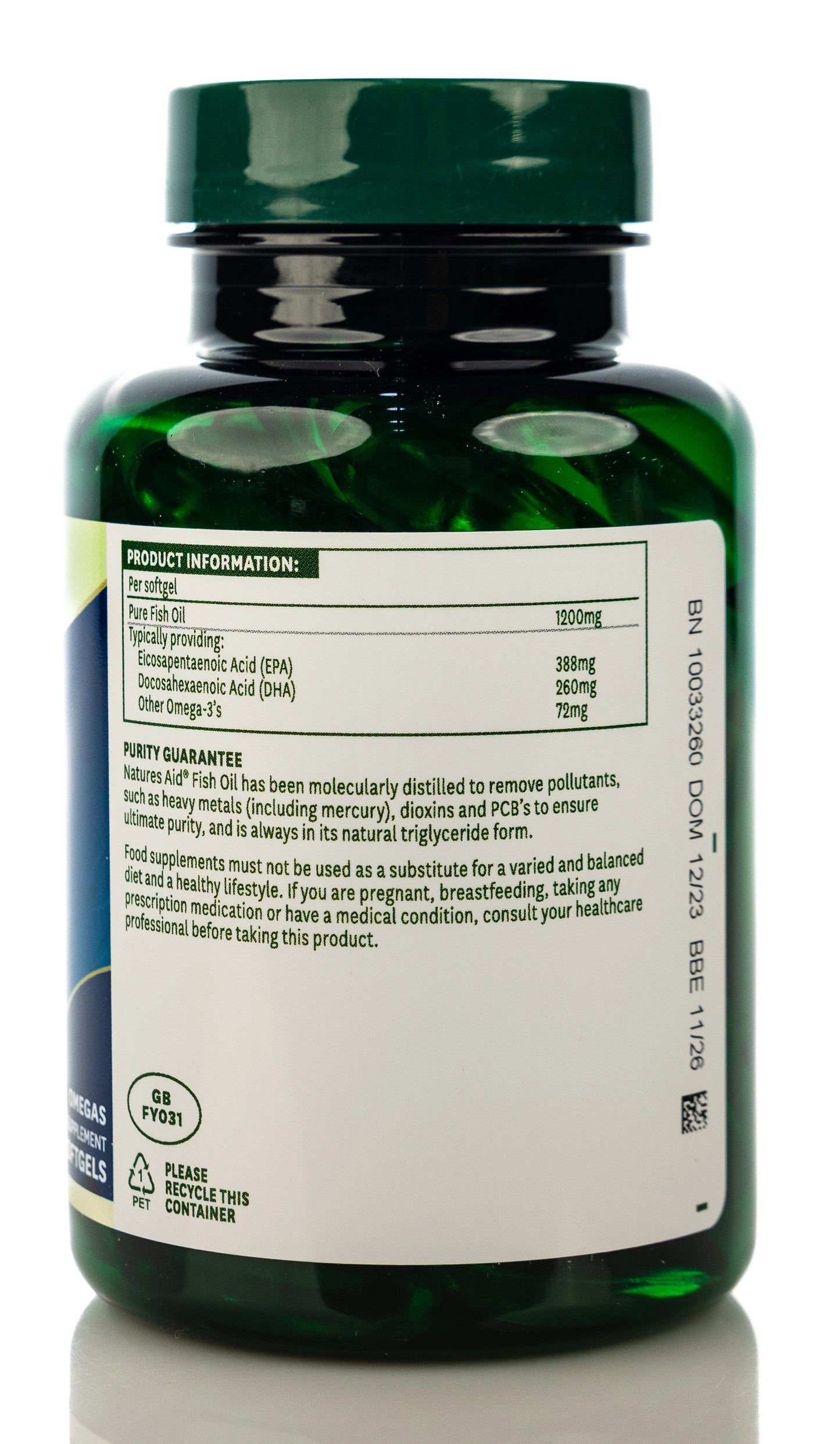 Natures Aid Super Strength Fish Oil Omega-3 720mg 60Softgel