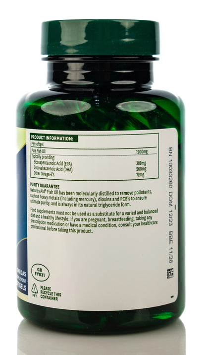 Natures Aid Super Strength Fish Oil Omega-3 720mg 60Softgel