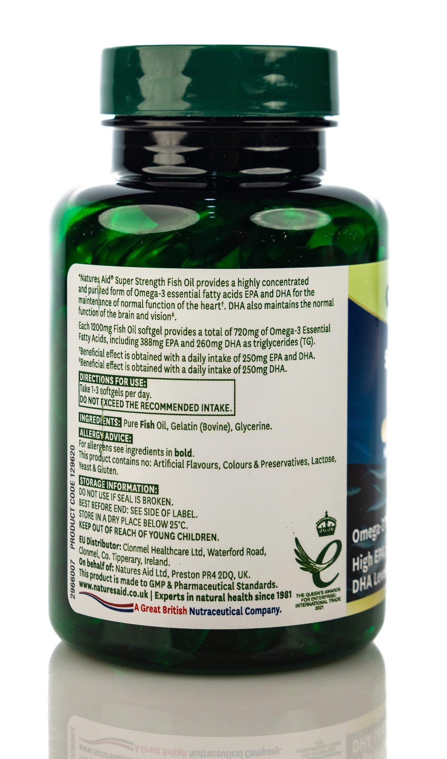 Natures Aid Super Strength Fish Oil Omega-3 720mg 60Softgel