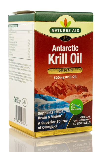 Natures Aid Antarctic Krill Oil Omega-3 500mg 60Softgel