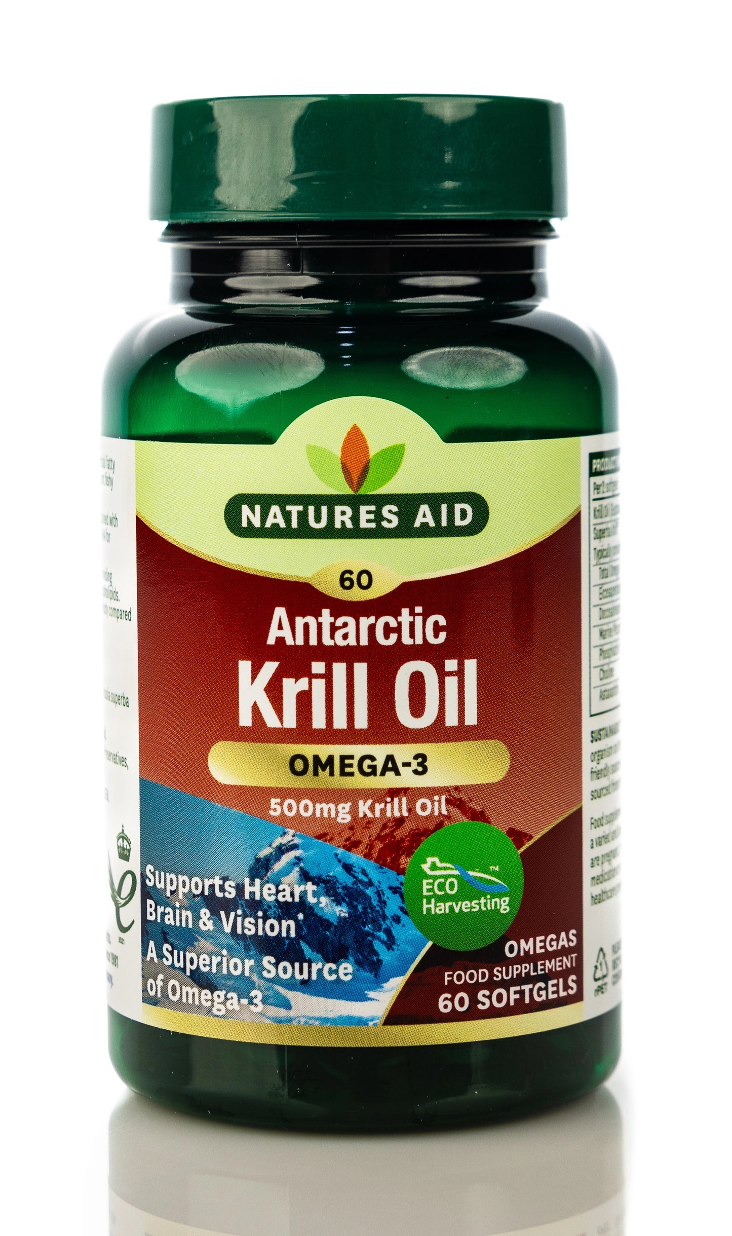 Natures Aid Antarctic Krill Oil Omega-3 500mg 60Softgel