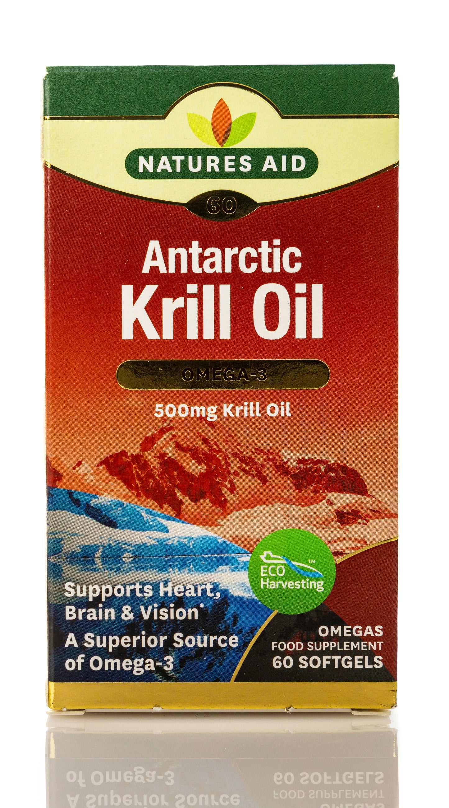 Natures Aid Antarctic Krill Oil Omega-3 500mg 60Softgel