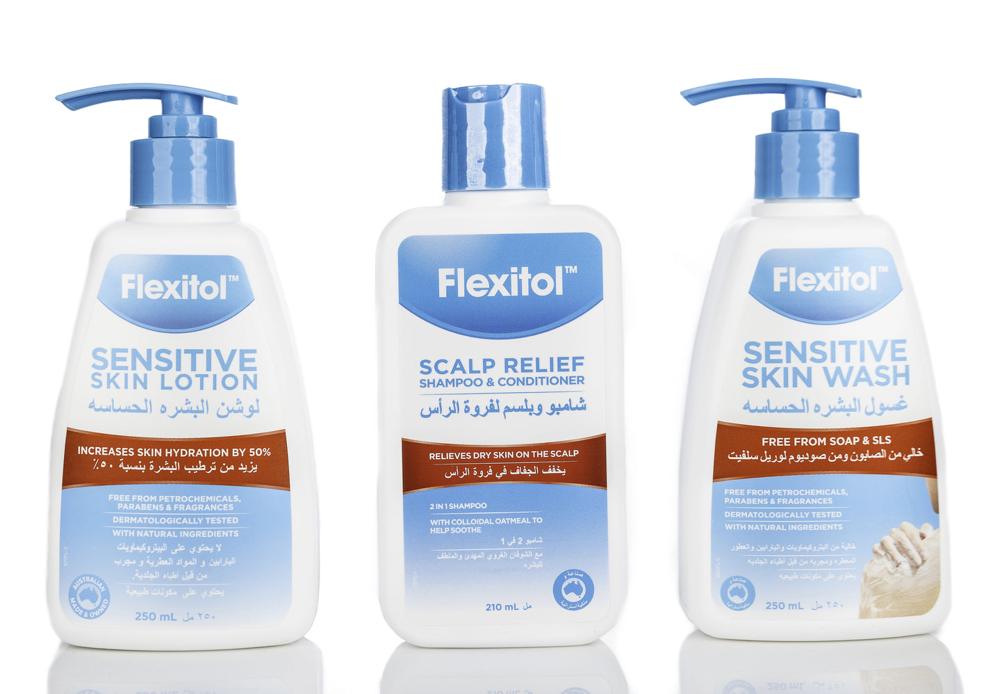 Flexitol Hajj and Umrah Kit (Sensitive Skin Set) [Shampoo, Lotion and Wash]