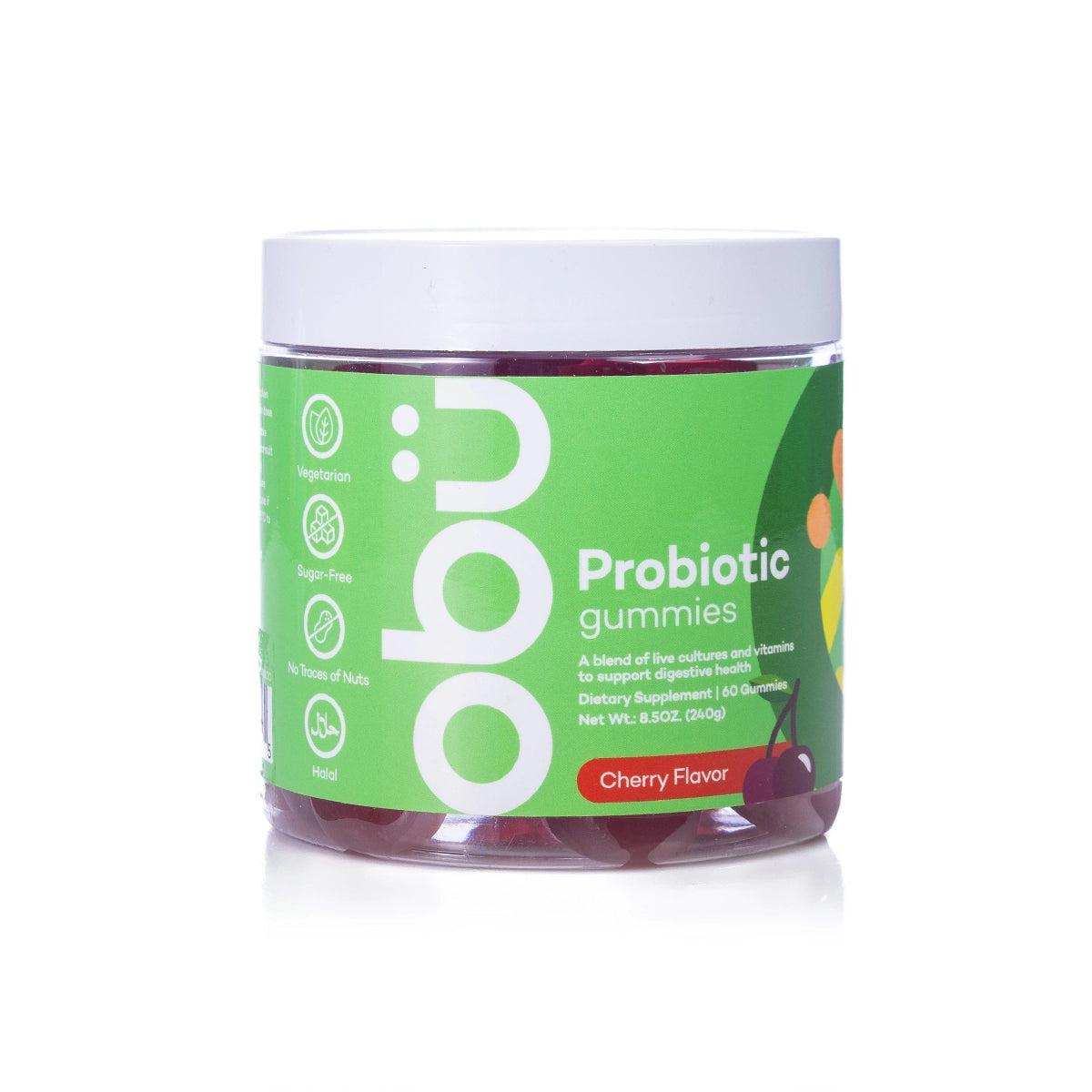 OBU Probiotic Gummies Cherry Flavor 60 Gummies
