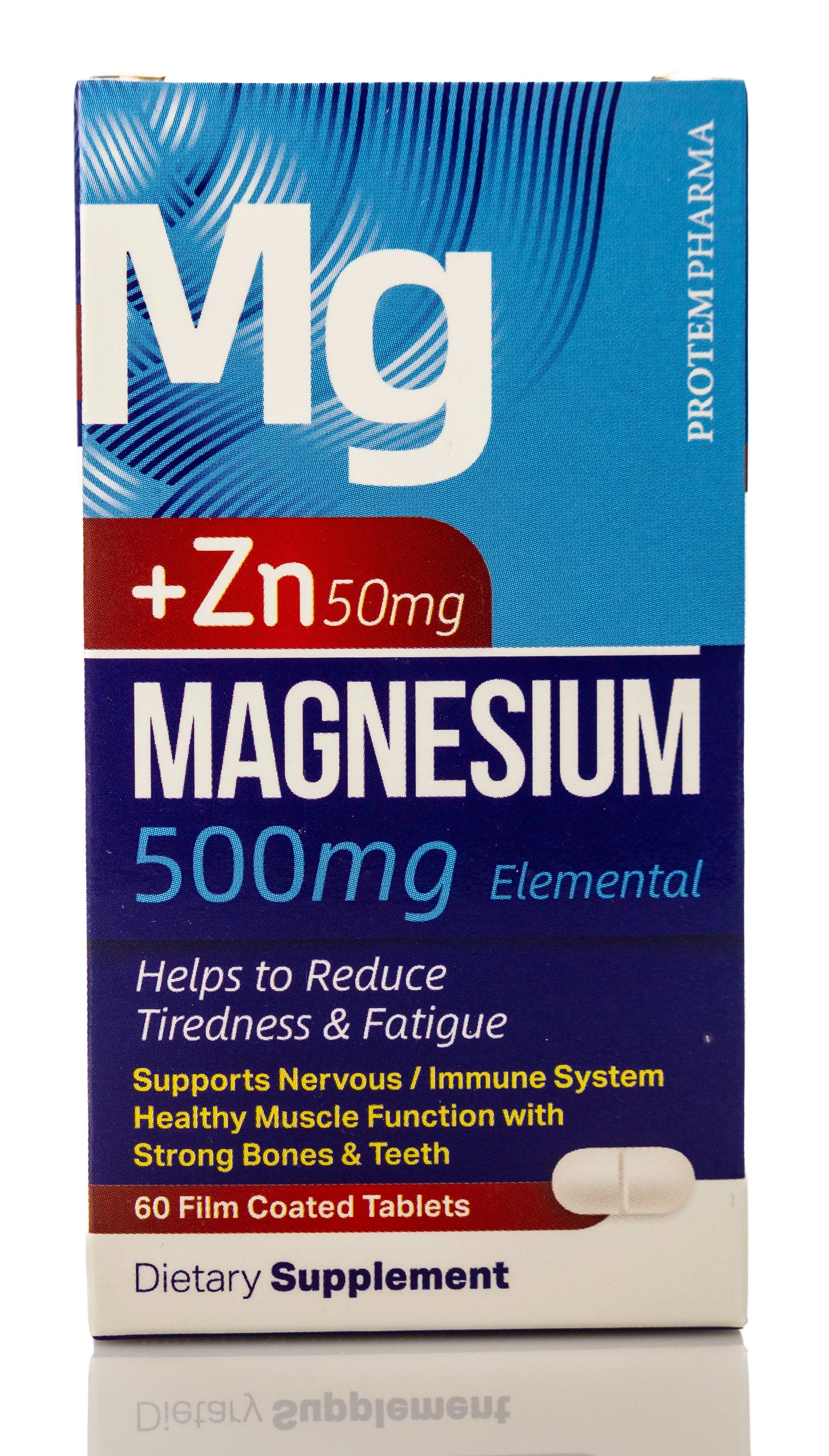 Protem Pharma Magnesium 500mg+Zing 50mg 60 Tablet