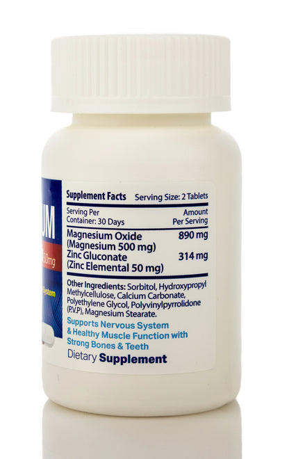 Protem Pharma Magnesium 500mg+Zing 50mg 60 Tablet