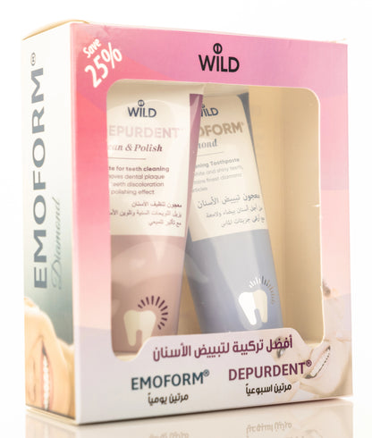 Depurdent& Emoform Diamond Toothpaste 75ml Kit Offer