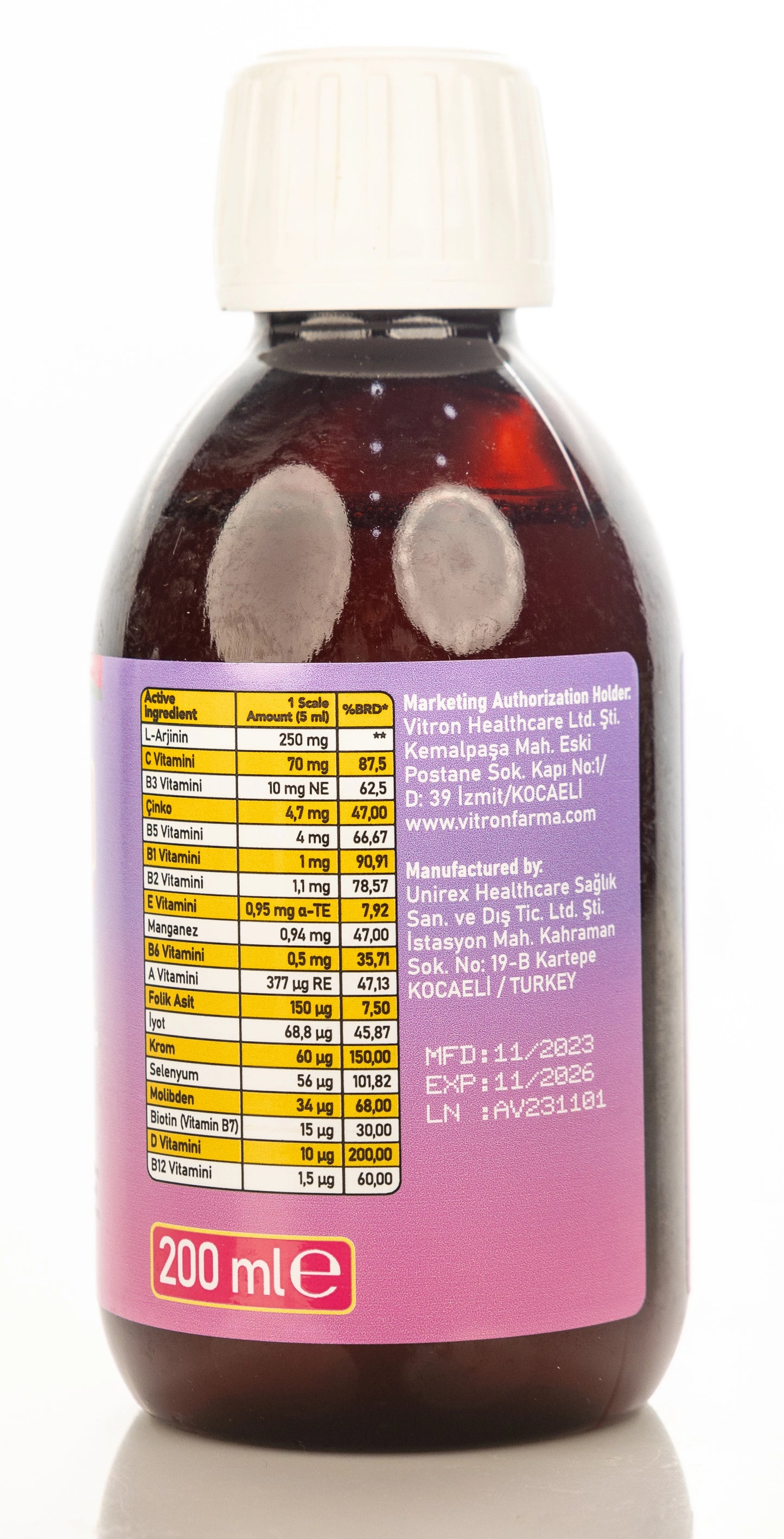 Vitron Argi Vitro Liquid Syrup 200ml