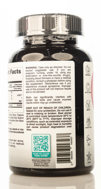 Livs Biotin 10000Mcg 90 Gummies