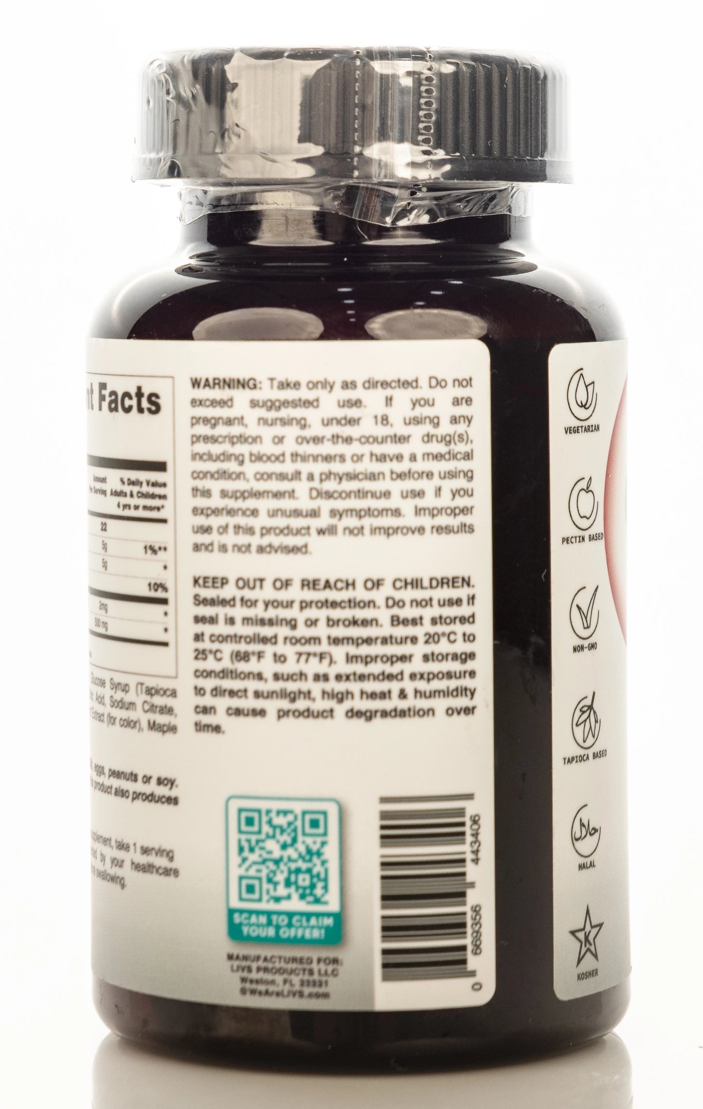 Livs Apple Cider Vinegar 60 Gummies
