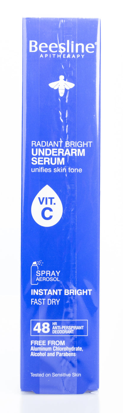 Beesline 48 Hours Radiant Bright Underarm Deo Serum With Vit C Instant Bright Spray 150 Ml