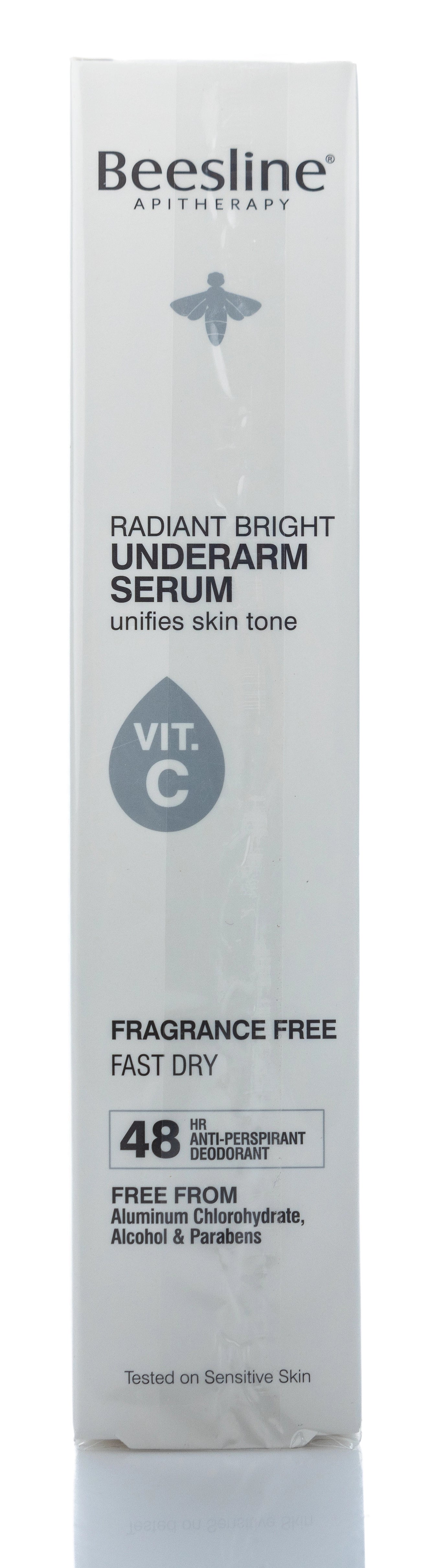 Beesline 48 Hours Radiant Bright Underarm Deo Serum With Vit C Fragrance Free Spray 150 Ml